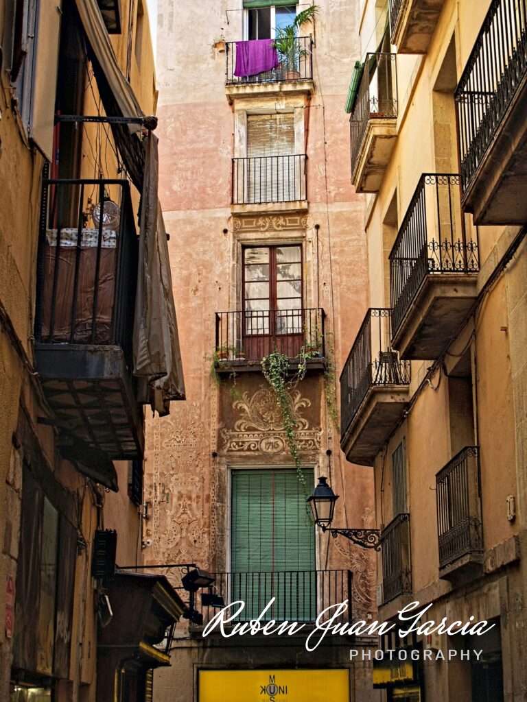 Windows and balconies, Gothic Quarter, Barcelona