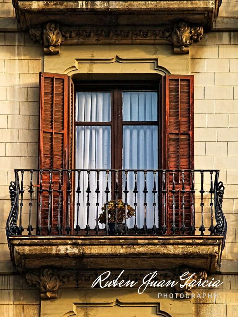 Picturesque window and balcony in Barcelona